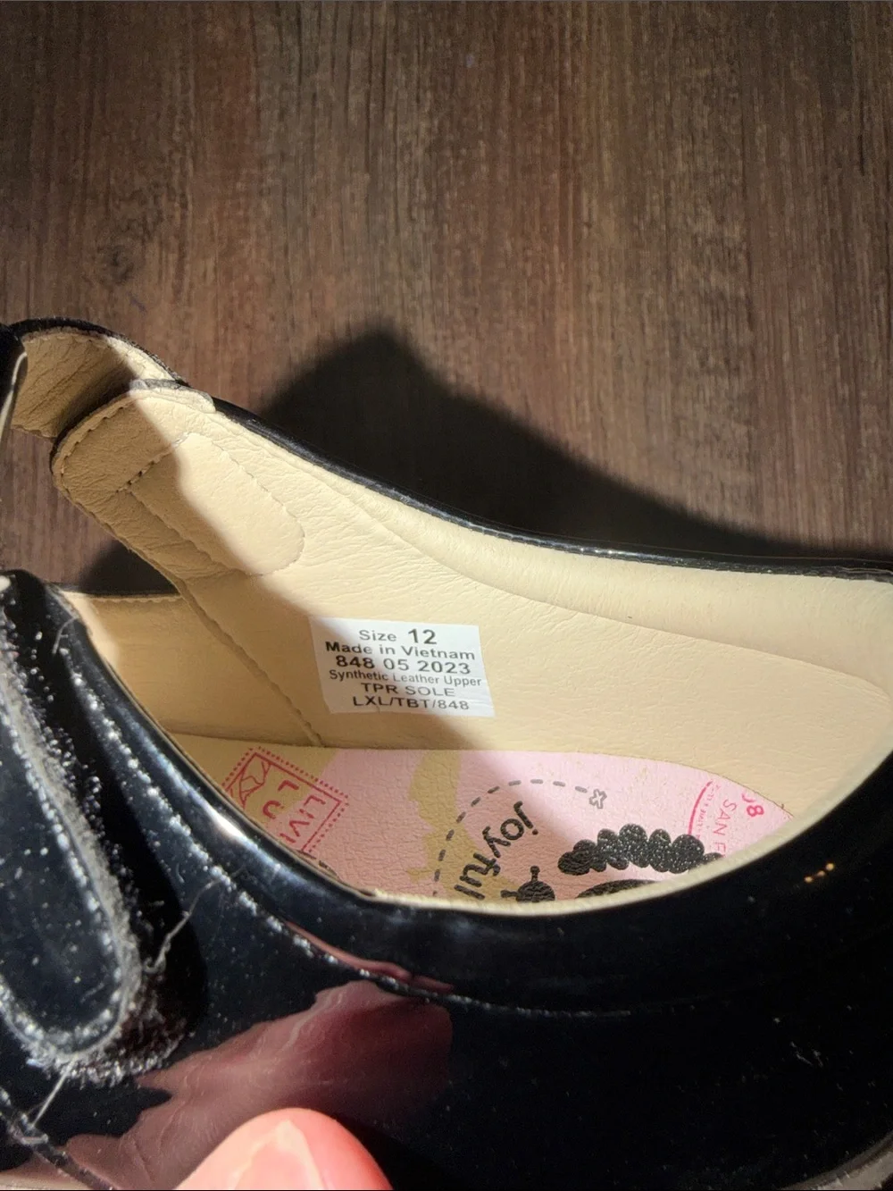 Livie & Luca Black Patent Leather Mary Jane’s Kids Shoes size 12